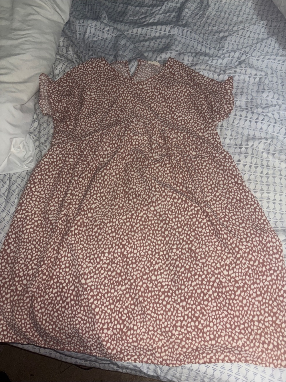 Kids Printed Short-Sleeve Smocked Dress
